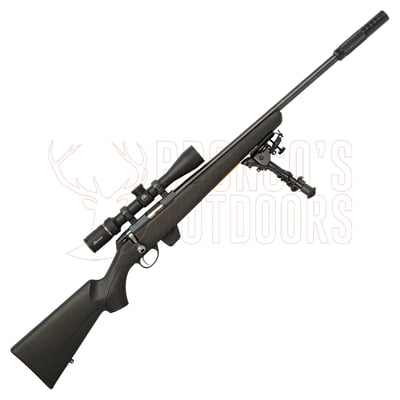 Tikka T1x MTR .22 LR 16" + Burris Droptine Rimfire 3-9x40 Ballistic Plex + 1/2-20 Suppressor + Hy-Skor 6-9" Swivel Bipod