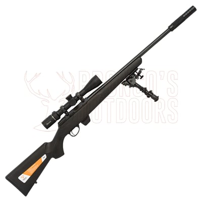 Tikka T1x MTR Left Hand .17 HMR + Burris Droptine Rimfire Scope 3-9x40 Ballistic Plex + 1/2-20 Suppressor + Hyskor Swivel Bipod 6-9"