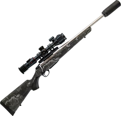 Tikka T3x Lite Stainless Bush Hunter Black Watch .308 Win 16" + Nocpix Bolt L35R Thermal LRF Scope + Oceania Defence Alpine Hunter Short Suppressor + Magne-Tech Quick-Detach Mounting System