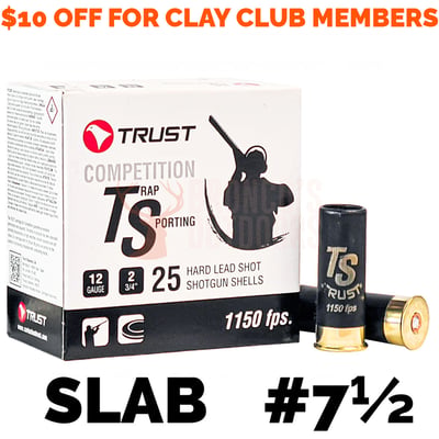 Trust Competition Trap Sporting Black 12ga 2 3/4" 28gr #7.5 Lead Shot 25 Rounds 1150fps