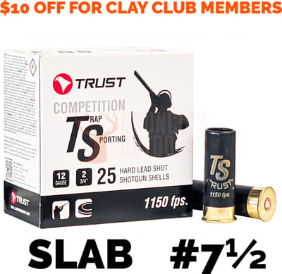 Trust Competition Trap Sporting Black 12ga 2 3/4" 28gr #7.5 Lead Shot 25 Rounds 1150fps