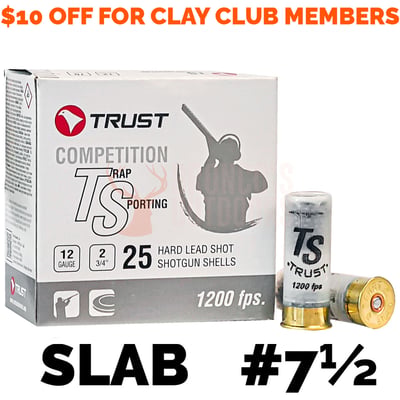 Trust Competition Trap Sporting White 12ga 2 3/4" 28gm #7 1/2 Lead 25 Rounds
