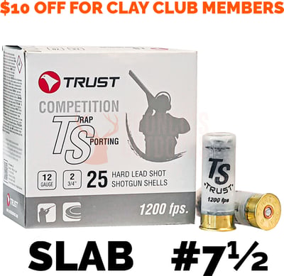 Trust Competition Trap Sporting White 12ga 2 3/4" 28gm #7 1/2 Lead 25 Rounds