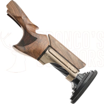 TSK RR Recoil Reduction Stock for Krieghoff K80 Trap, Medium Right-Handed Grip, Black Pearl Pipe Bridge, Wood 40mm Comb, 140mm Black Pipe, Microcell 15mm Pad