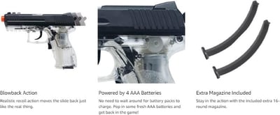 Umarex H&K P30 Electric Airsoft Pistol 6mm BB Clear