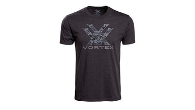 Vortex Camo Logo Short Sleeve T-Shirt - Charcoal Heather