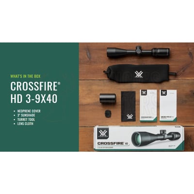 Vortex Crossfire HD Rifle Scope 3-9x40 Illuminated Dead-Hold 2A BDC