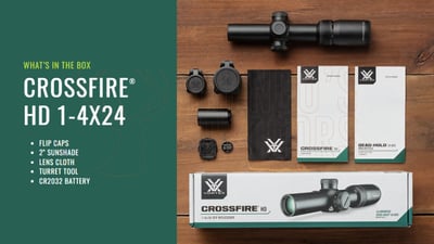 Vortex Crossfire HD Riflescope 1-4x24mm Illuminated Dead-Hold 2A BDC