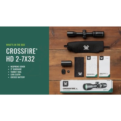 Vortex Crossfire HD Riflescope 2-7x32 Illuminated Dead Hold 2A BDC MOA