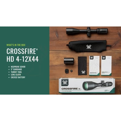 Vortex Crossfire HD Riflescope 4-12x44 Illuminated Dead-Hold 2A BDC
