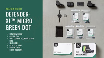 Vortex Defender-XL Micro Green Dot Sight 3 MOA
