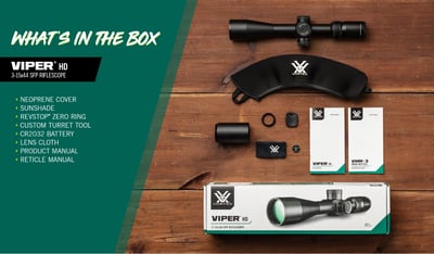Vortex Viper HD Rifle Scope 3-15x44mm SFP VMR-3 MRAD