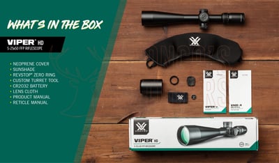 Vortex Viper HD Rifle Scope 5-25x50 FFP VMR-4 MOA