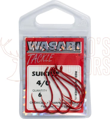 Wasabi Suicide Red Hook Fishing Hooks Small Pack