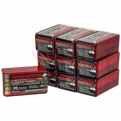 Winchester Power Point .22 LR 42gr HP 500 Rounds