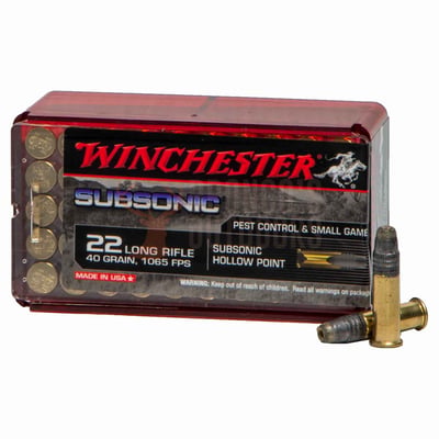 Winchester Subsonic .22 LR 40gr HP 50 Rounds