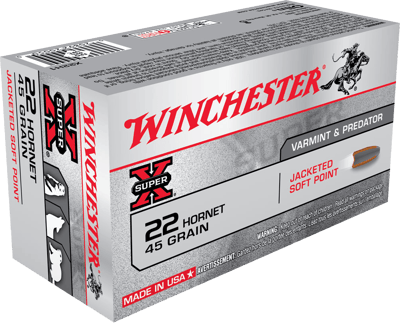 Winchester Super X .22 Hornet 45gr SP 50 Rounds