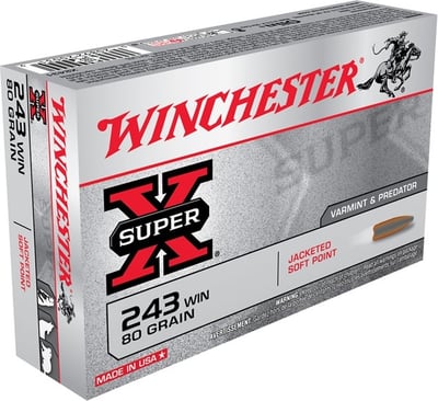 Winchester Super X .243 Win 80gr PSP 20 Rounds