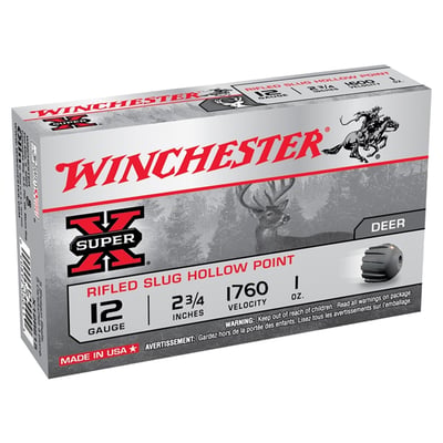 Winchester SuperX 12ga 3" 28gm Rifled Slug 5 Rounds