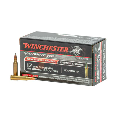 Winchester Varmint HE .17 WSM 25gr V-Max 500 Rounds
